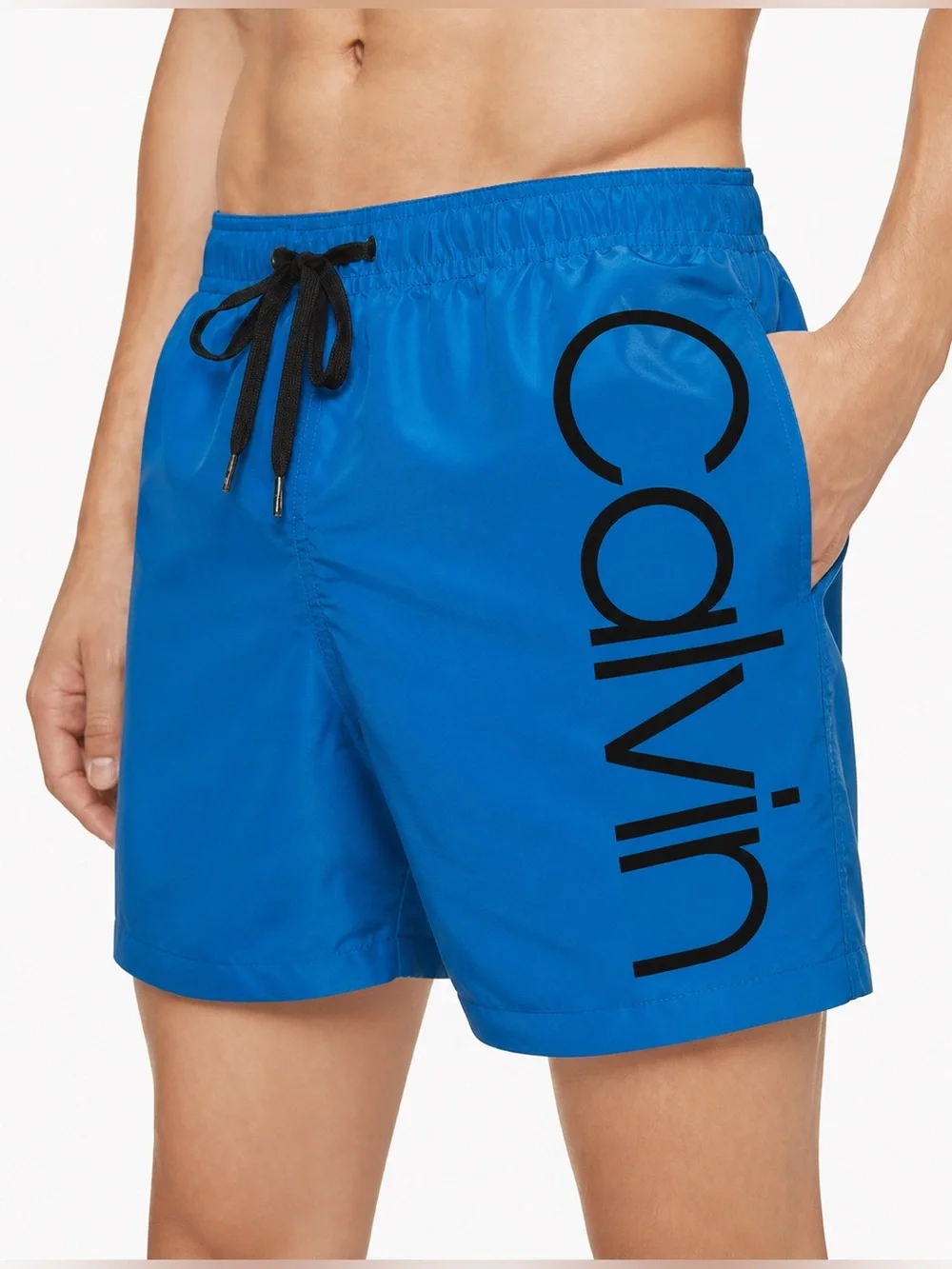 Calvin Klein Men’s Light Blue Lined Swim Trunks Size S